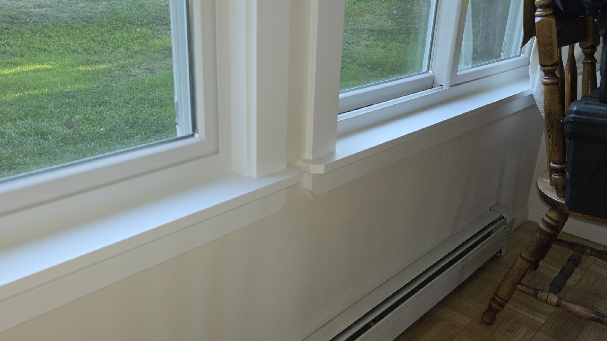 Window sill and casing miter detail in Missoula